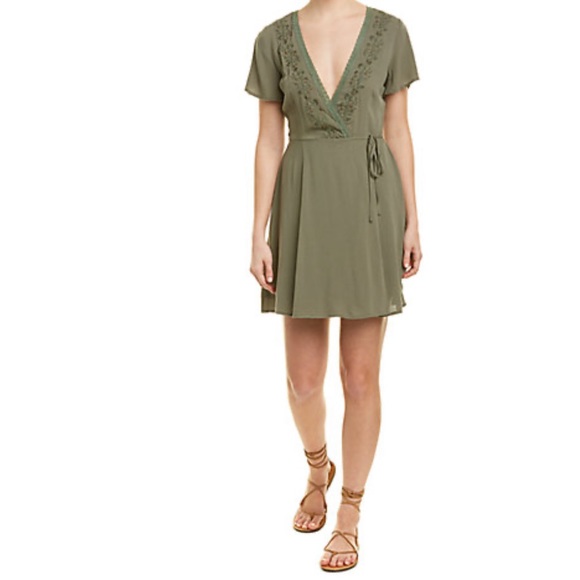 Sage The Label Embroidered Wrap Dress - Picture 2 of 10